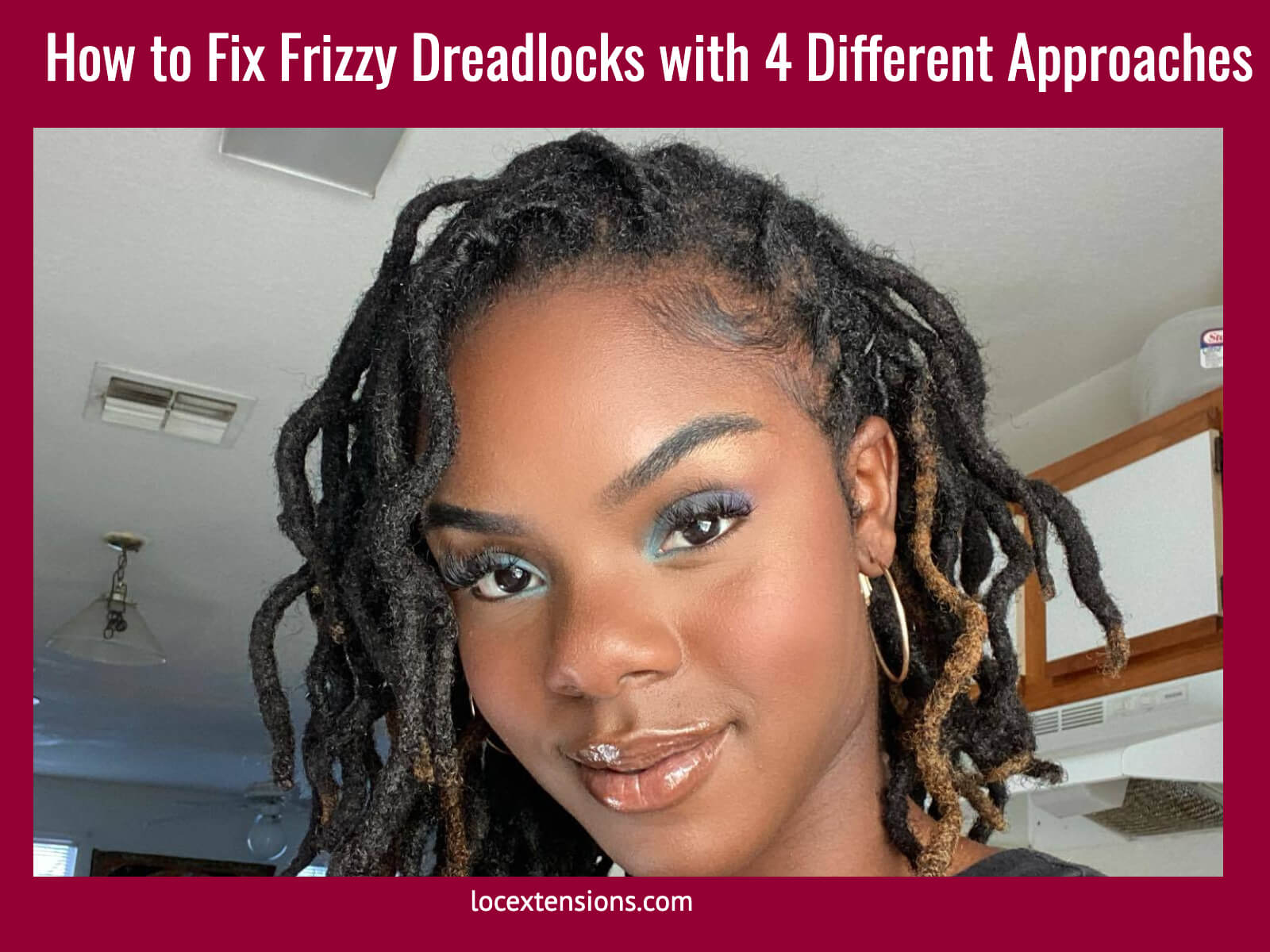 How to blunt loose ends of tips on locs and loc extensions with the in