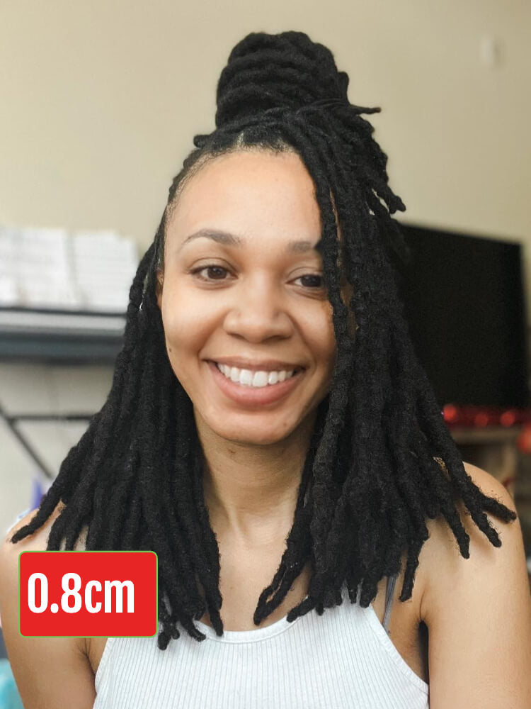 Full Hand-made 6 inch Permanent Dread Loc Extensions - LocExtensions.com