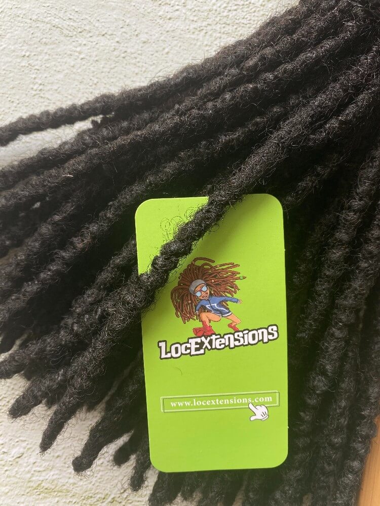 Textured Human Hair Loc Extensions-Natural Black Color