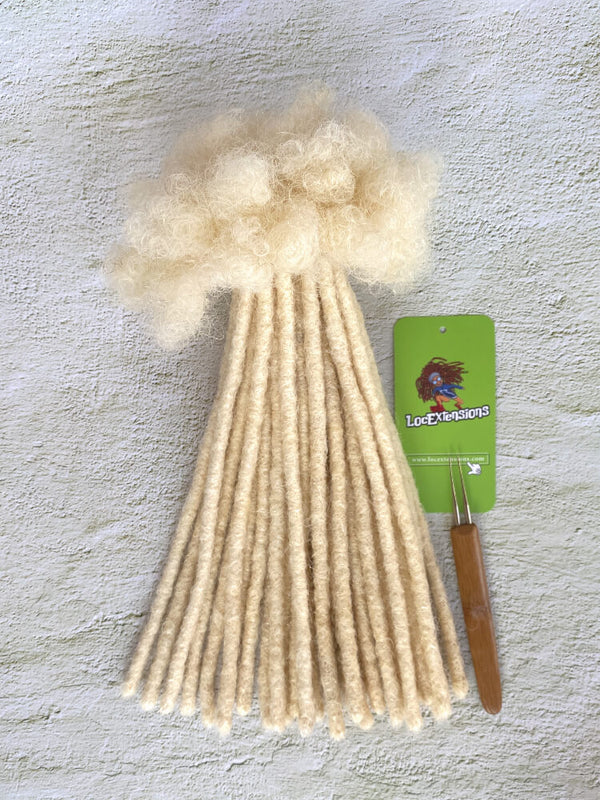 Handmade Blonde Dreadlock Extensions Human Hair