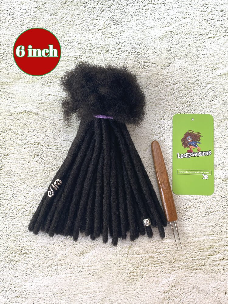 Handmade 100% Human Hair Natural Black Mirco Loc Extensions 