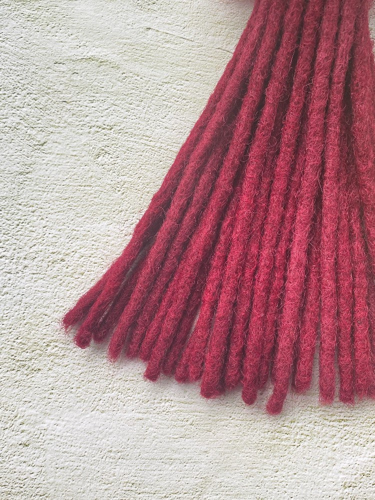 Burgundy Handmade Real Human Hair Dreadlock Extensions