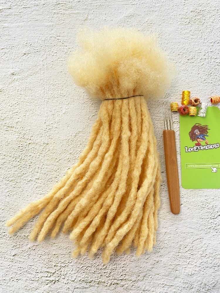 Anwi Textured Interlocked Human Hair Loc Extensions (#613 Blonde Color)