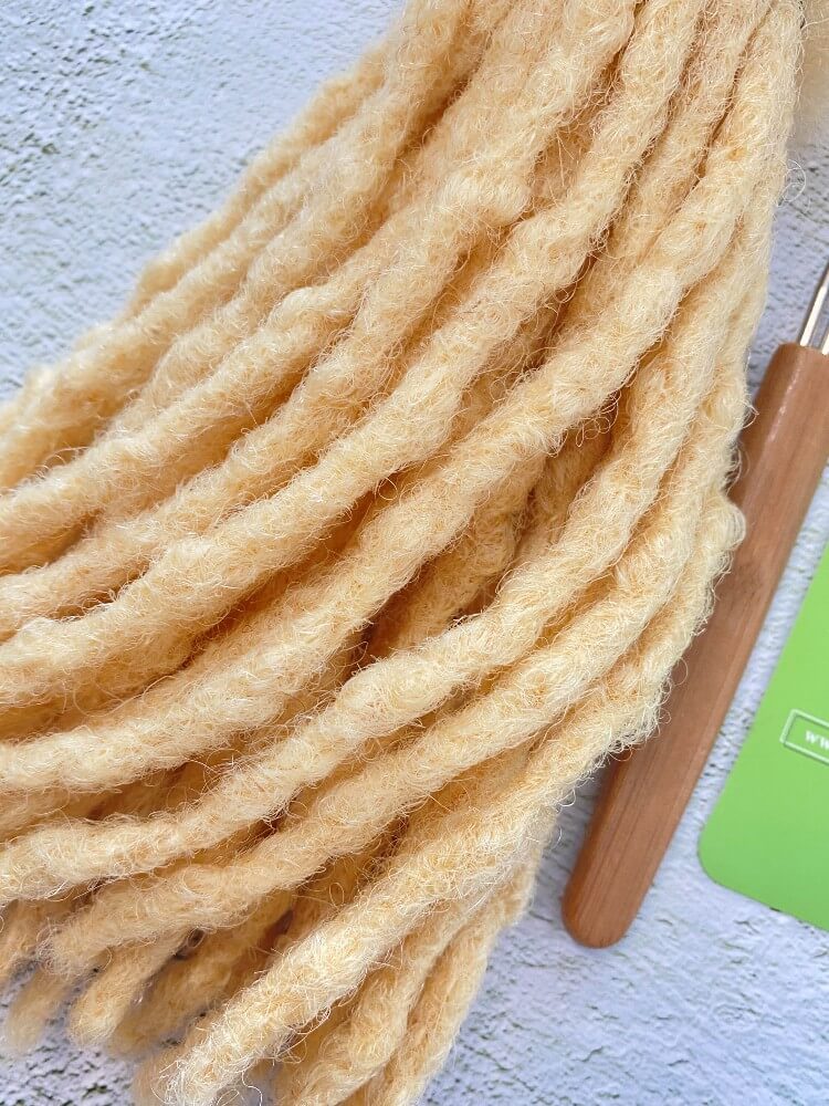 Anwi Textured Interlocked Human Hair Loc Extensions (#613 Blonde Color)