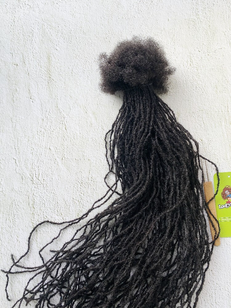 Anwi Textured Human Hair Loc Extensions in size 0.1cm, sisterlocs Extensions