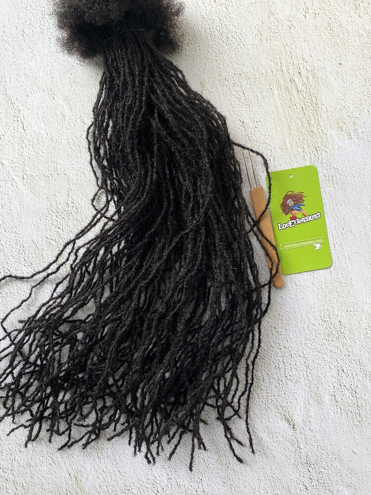 Anwi Textured Human Hair Loc Extensions in size 0.1cm, sisterlocs Extensions