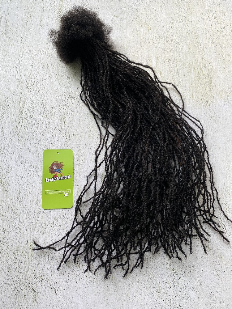 Anwi Textured Human Hair Loc Extensions in size 0.1cm, sisterlocs Extensions