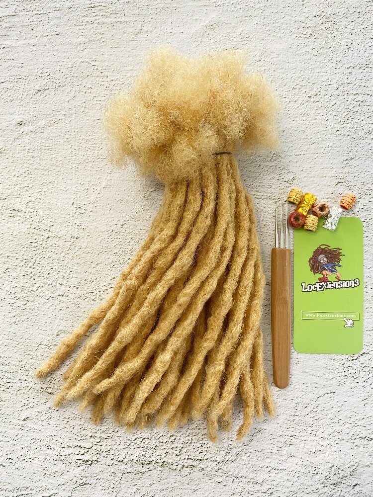 Anwi Textured Interlocked Human Hair Loc Extensions (#27-Honey Blonde Color)