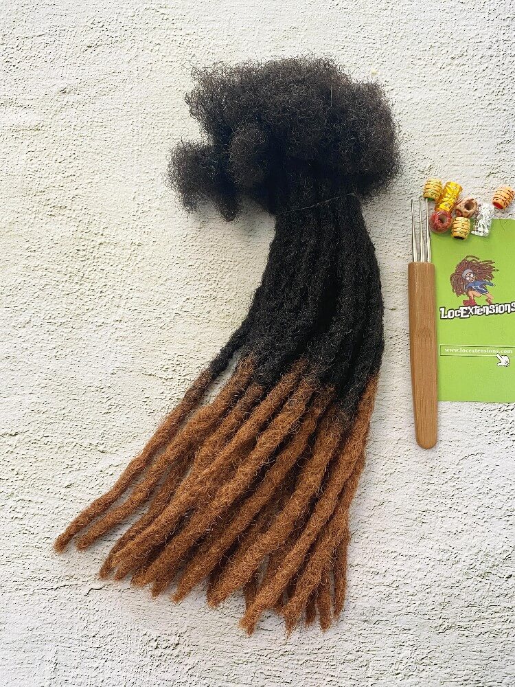 Anwi Textured Interlocked Human Hair Loc Extensions (Honey tips)