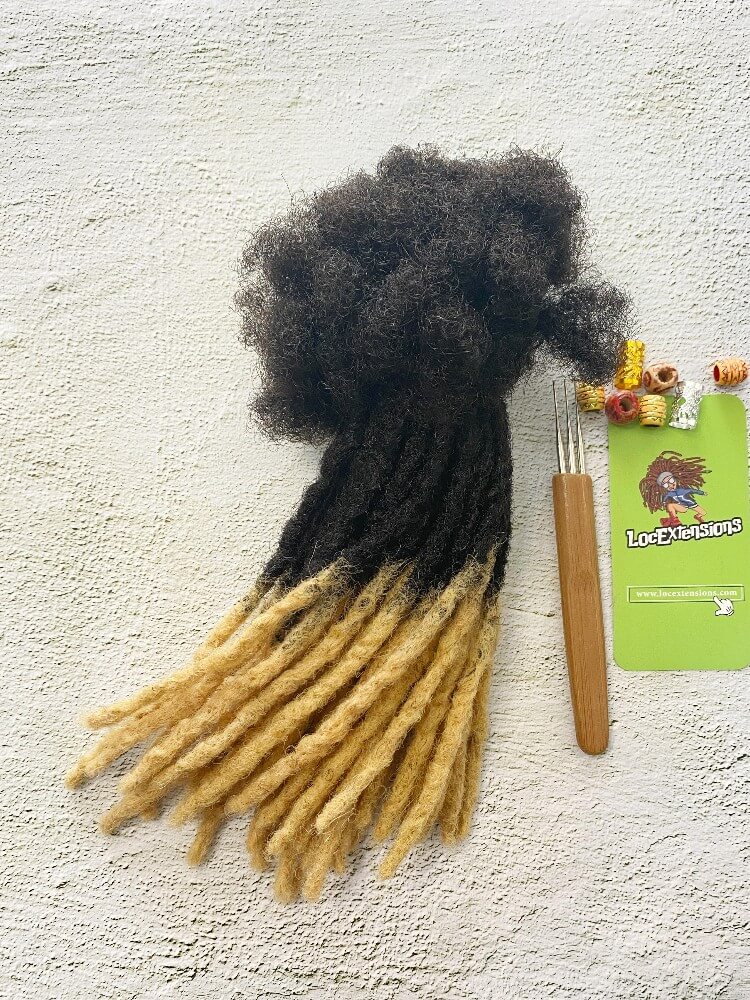 Anwi Textured Interlocked Human Hair Loc Extensions (honey blonde tips)