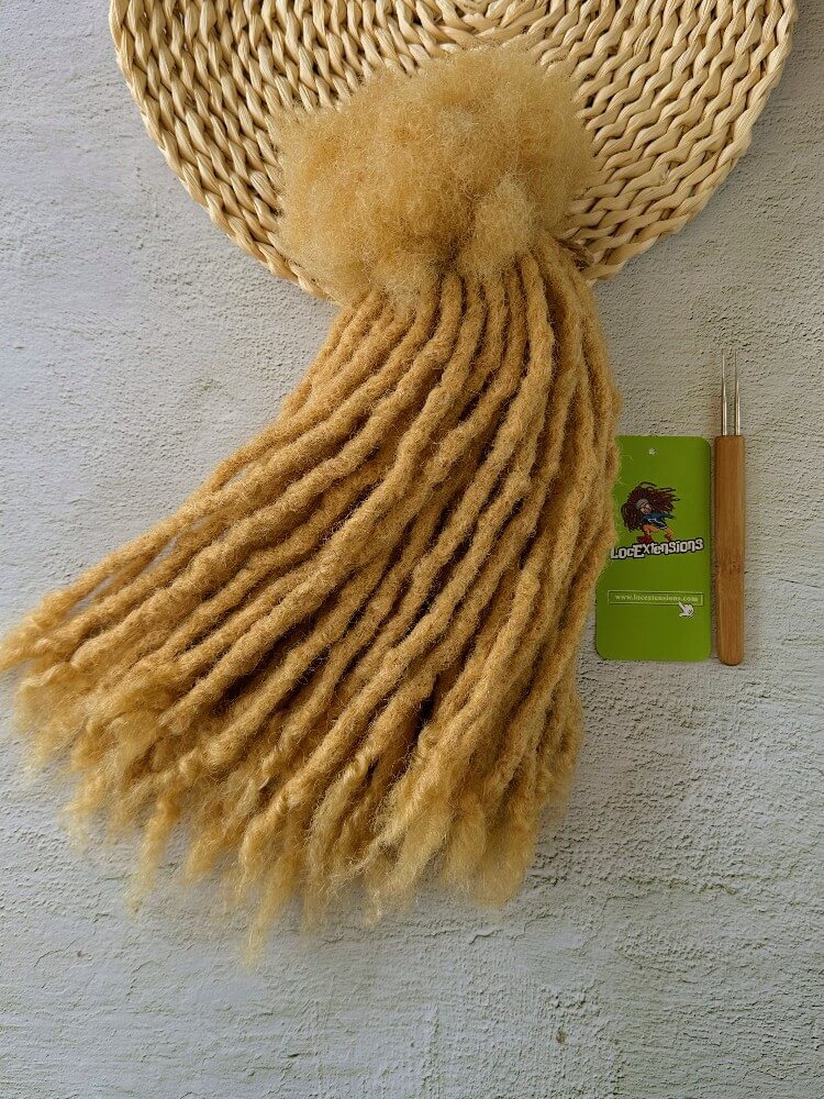 Coil Tips Anwi Textured Human Hair Loc Extensions-Color 27 Honey Blonde