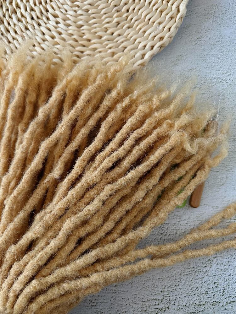 Coil Tips Anwi Textured Human Hair Loc Extensions-Color 27 Honey Blonde