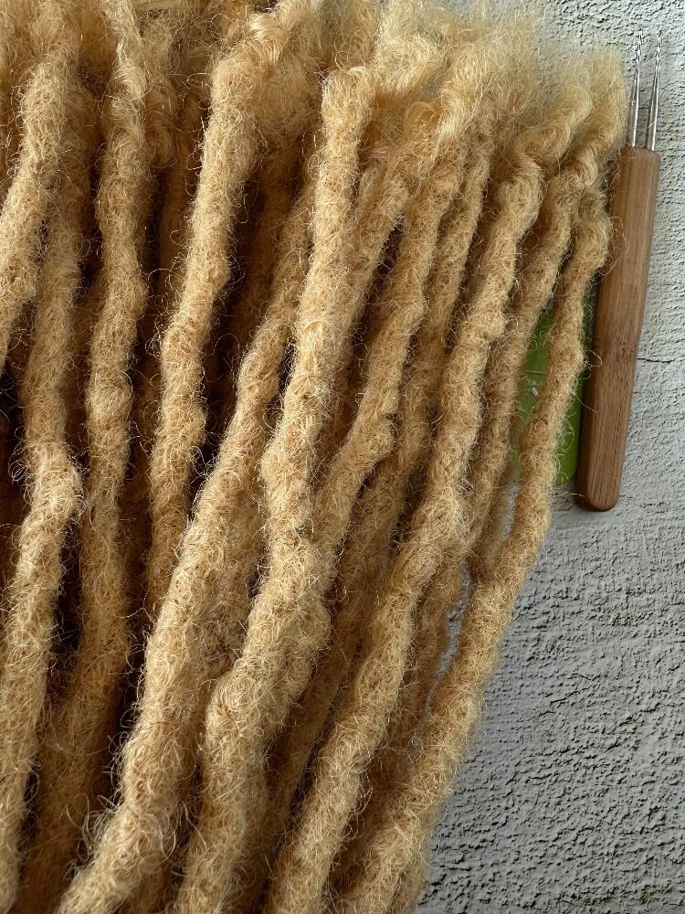 Coil Tips Anwi Textured Human Hair Loc Extensions-Color 27 Honey Blonde