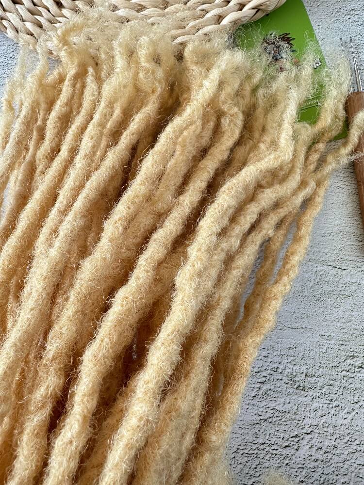 Coil Tips Anwi Textured Human Hair Loc Extensions-Color 613  Blonde