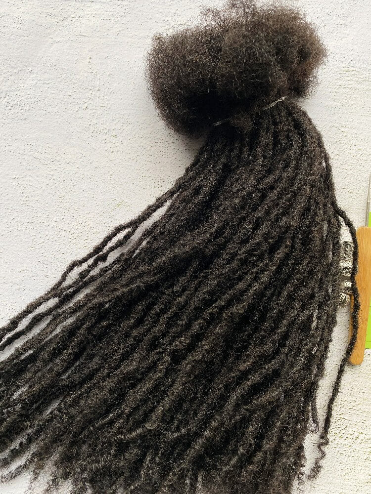 Curly Ends Micro Locs Made From 100% Human Hair Sizes 0.2cm-Anwi Mini Textured Locs