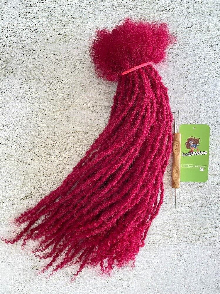 Textured 99J Human Hair Loc Extensions
