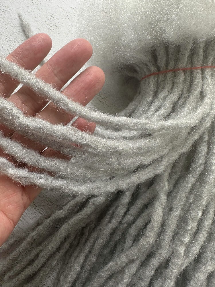Gray Hair Color Anwi Textured Human Hair Loc Extensions