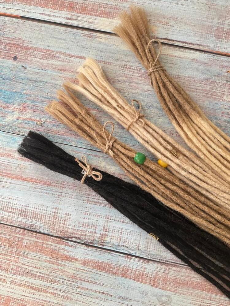 Human Hair Single Ends Dreadlock Extensions(Loose Top & Loose Ends)