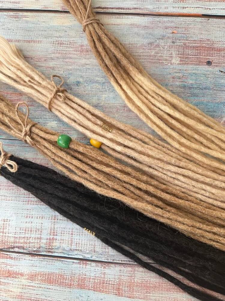 Human Hair Single Ends Dreadlock Extensions(Loose Top & Loose Ends)