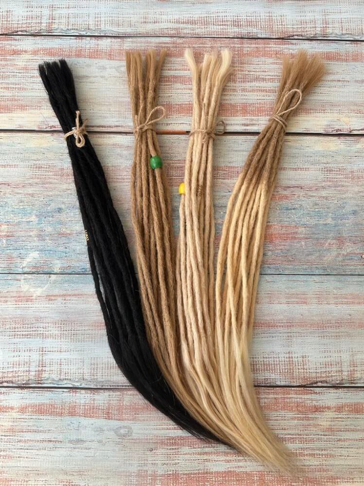 Human Hair Single Ends Dreadlock Extensions(Loose Top & Loose Ends)
