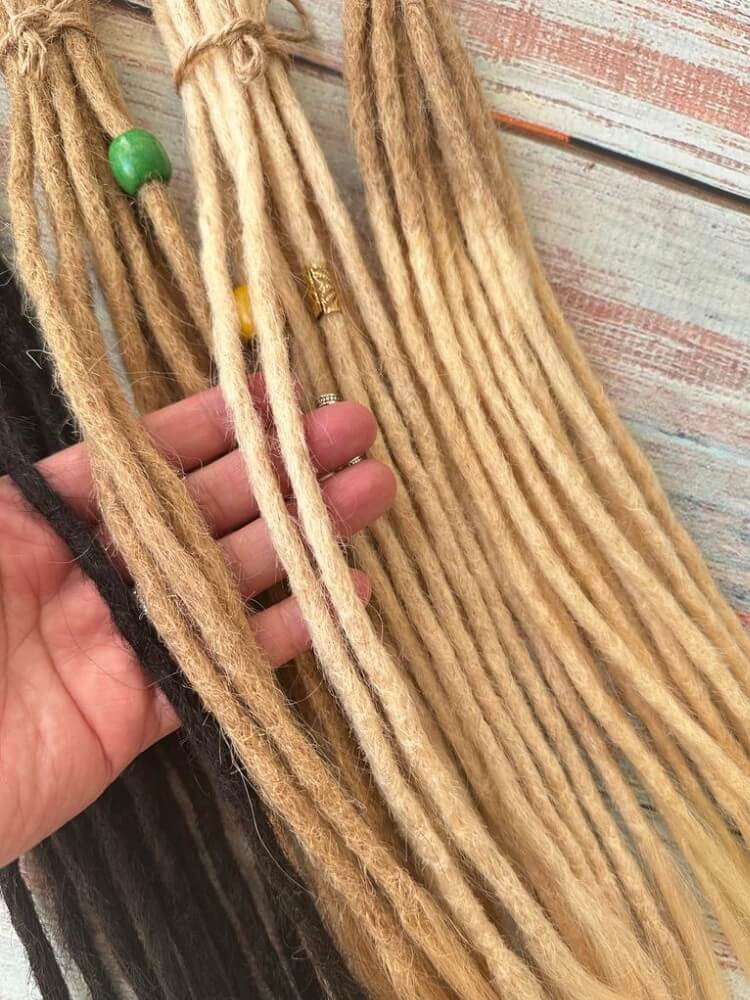 Human Hair Single Ends Dreadlock Extensions(Loose Top & Loose Ends)
