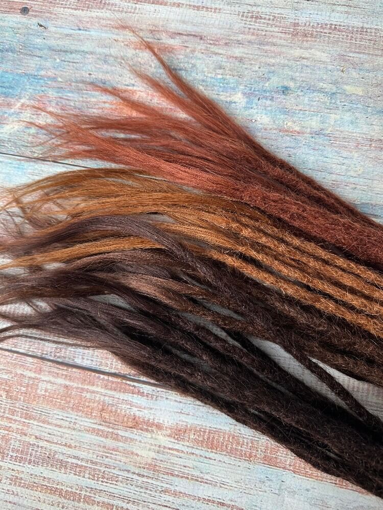 Human Hair Single Ends Dreadlock Extensions(Loose Top & Loose Ends)-Brown Color Series