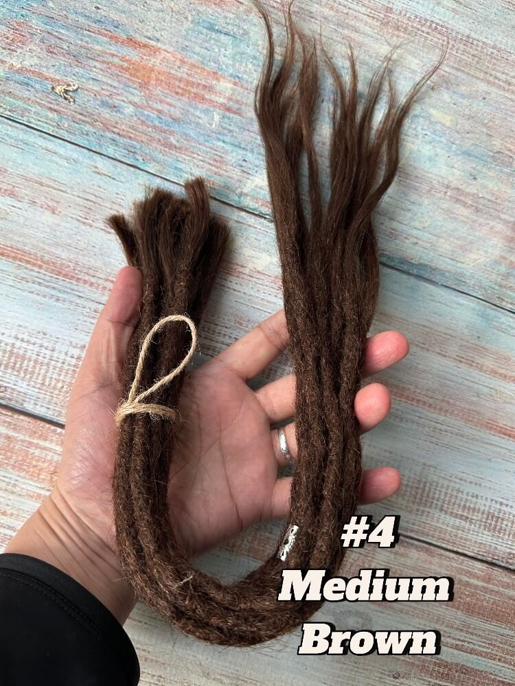 Human Hair Single Ends Dreadlock Extensions(Loose Top & Loose Ends)-Brown Color Series