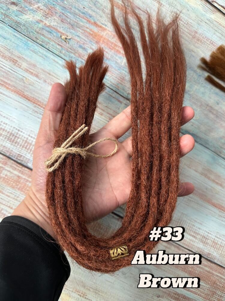 Human Hair Single Ends Dreadlock Extensions(Loose Top & Loose Ends)-Brown Color Series