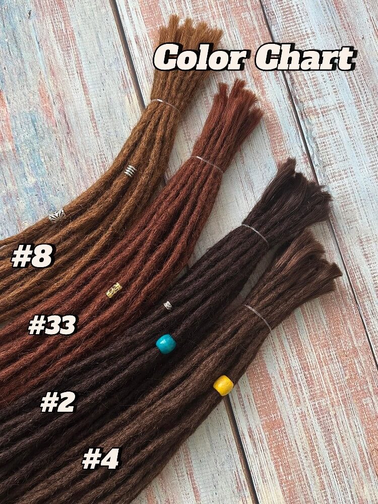Human Hair Single Ends Dreadlock Extensions(Loose Top & Loose Ends)-Brown Color Series