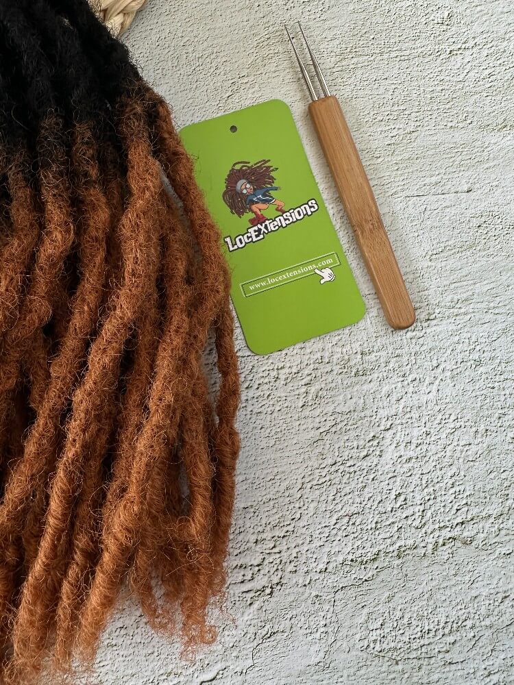 Coil Tips Anwi Textured Human Hair Loc Extensions-Ombre Color (T1B/30)