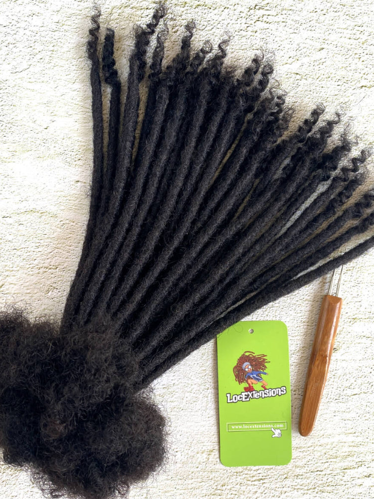 Dread Locks 100% Handmade Human Hair Extensions Afro Kinky Curly
