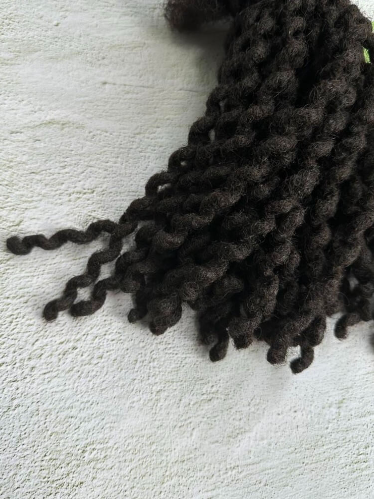 Deep Wave Human Hair Loc Extensions