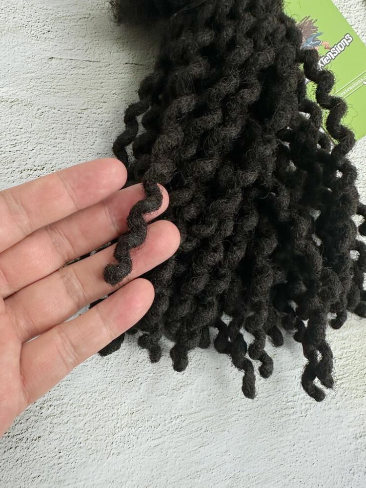 Deep Wave Human Hair Loc Extensions