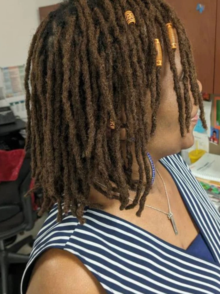 medium brown textured loc