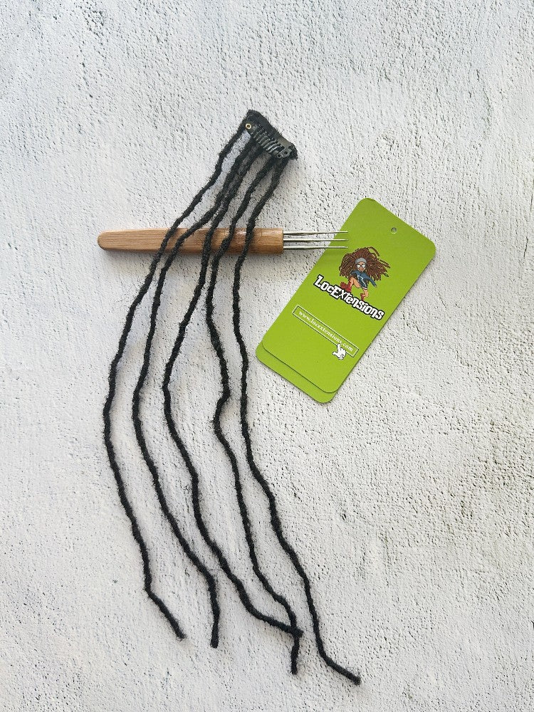 0.2cm Sisterlocks Clip-in Extensions | 100% Human Hair ｜5 Locs per Clip
