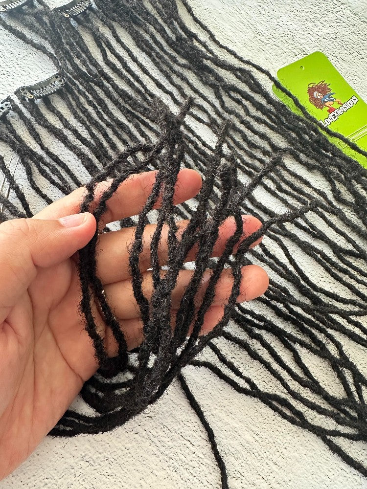 0.2cm Sisterlocks Clip-in Extensions | 100% Human Hair ｜5 Locs per Clip
