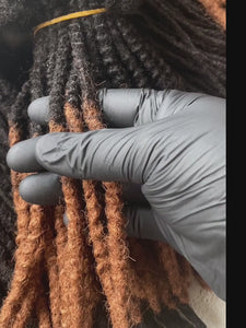 Textured Human Hair Loc Extensions- Honey Tips Color (T1B/30)