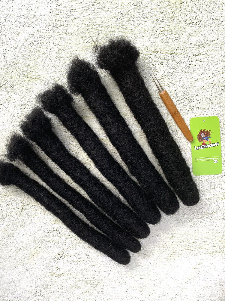 Wicks Human Hair loc Extensions Natural Color (thickness of 2cm,3cm and 4cm)