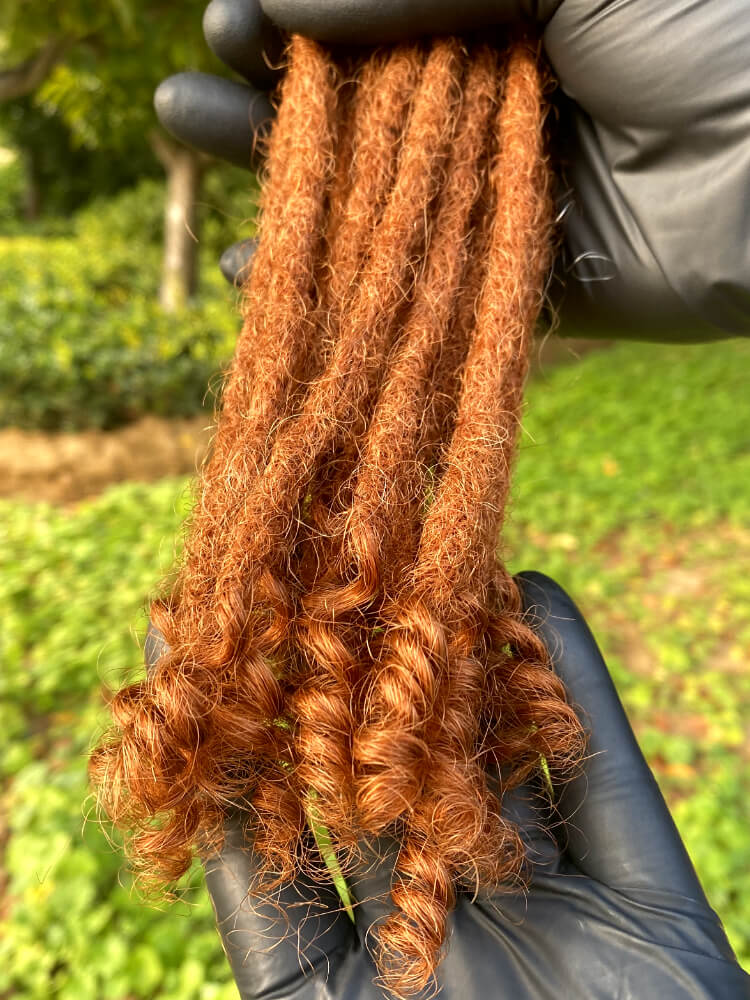 Quality 100 Human Hair Loc Extensions With Curly Ends