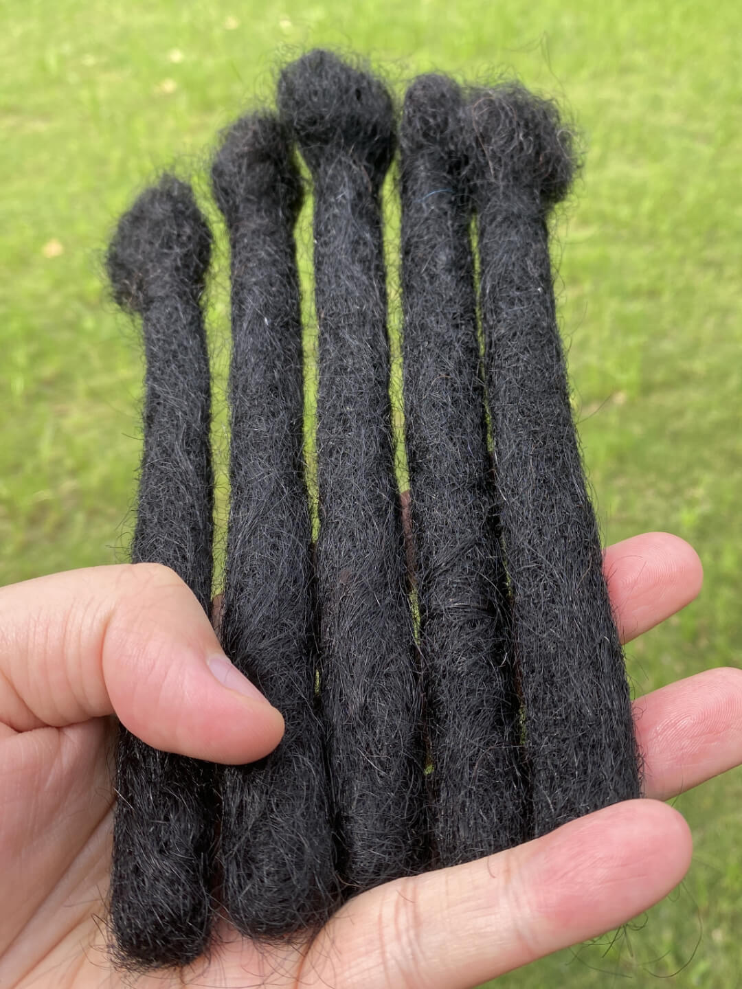 human hair loc extensions 1.2 cm natural black