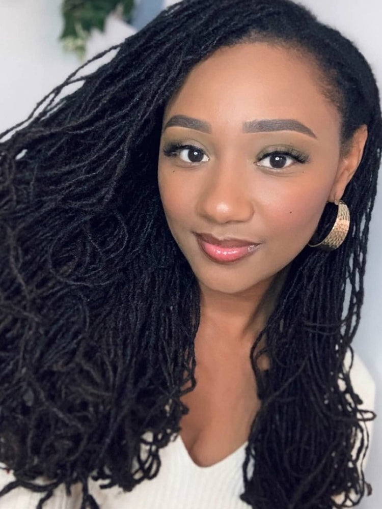 Handmade 100% Human Hair Natural Black Mirco Loc Extensions ...
