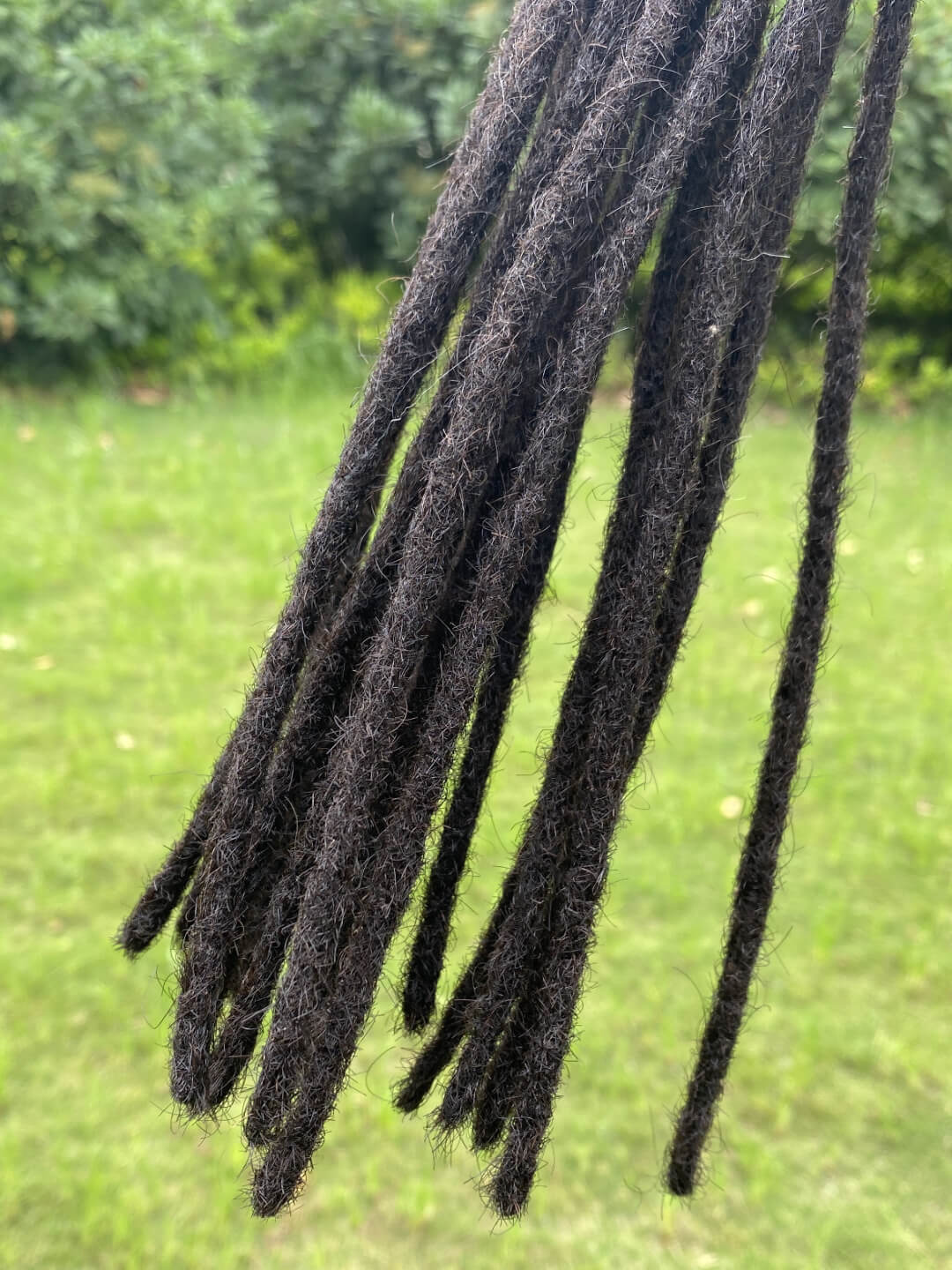 natural black human hair loc extensions 0.4 cm