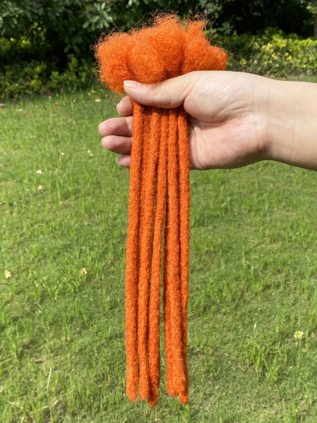 orange dreadlock extensions human hair