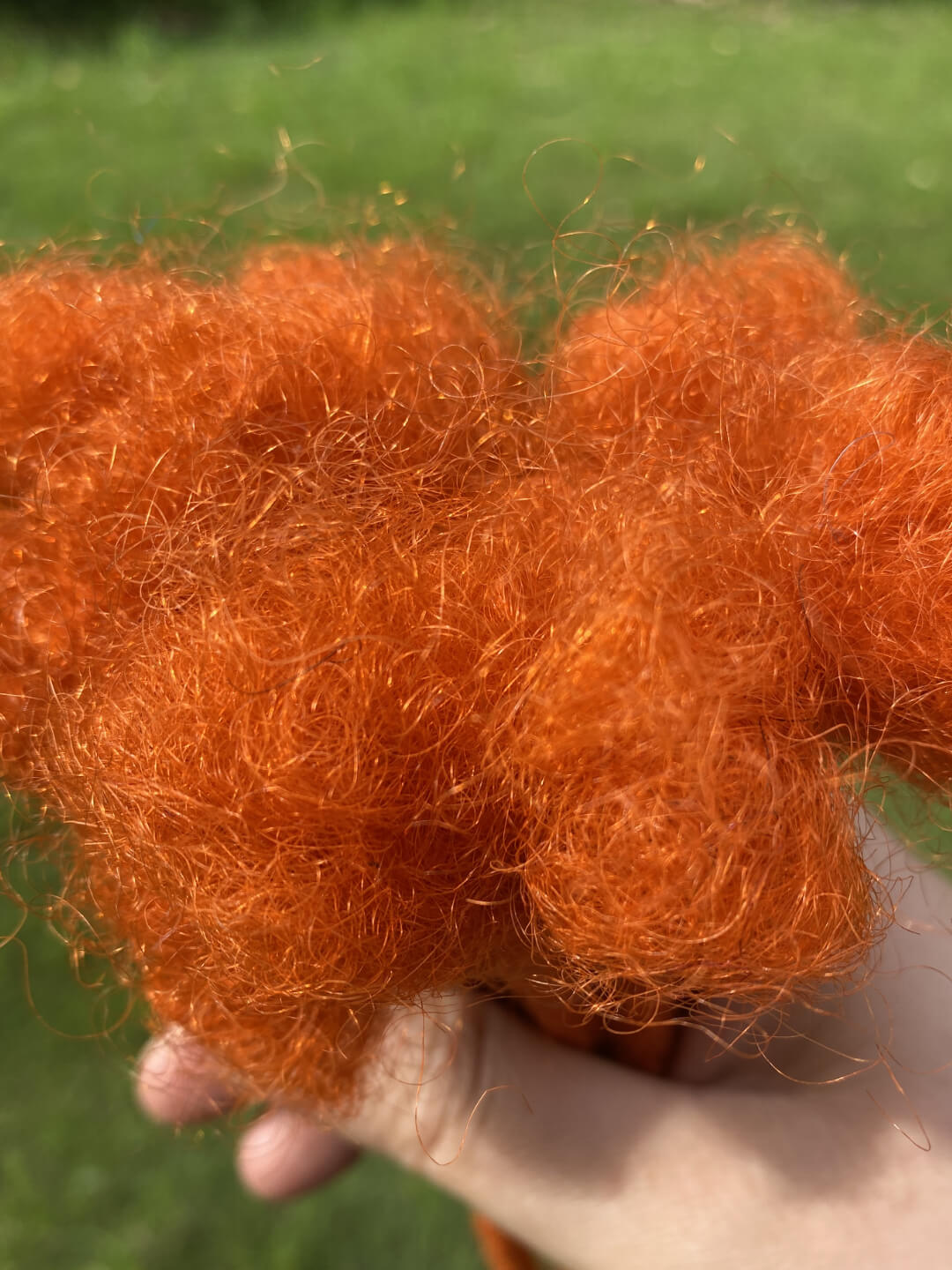 orange human hair locs
